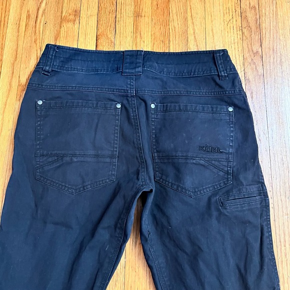 Kuhl Free Kanvus Jean Pants 30 X32 Black Chino Stretch Canvas Patina Dye Hiking - Picture 2 of 13